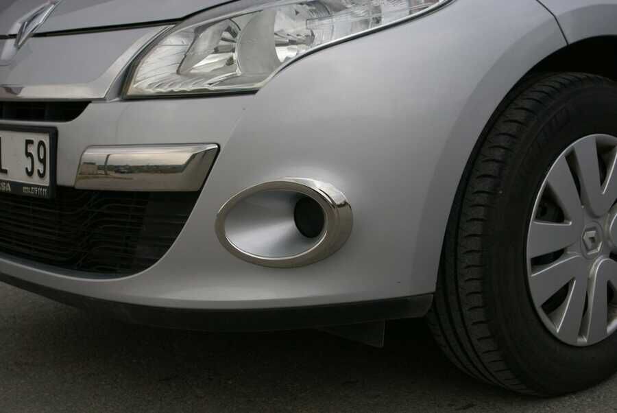 Renault Megane 3 Krom Sis Farı Çerçevesi 2 Parça 2010-2012 Arası