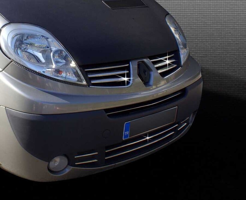Renault Trafic 2 Krom Ön Panjur 6 Parça 2010-2014 Arası - Thumbnail