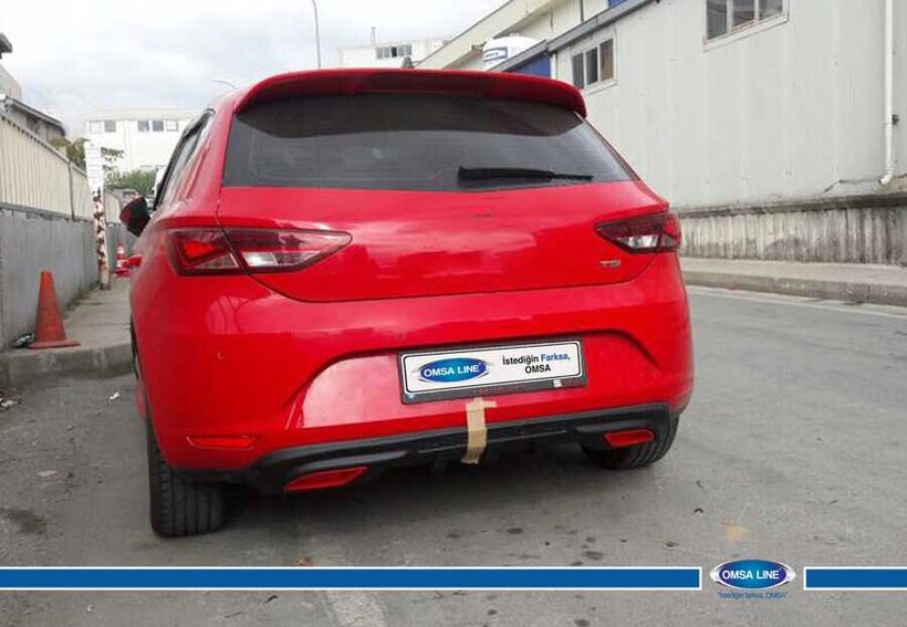 Body Kit » Fiber - Seat Leon 5F Arka Difüzör Mat Siyah 2012-2016 Arası