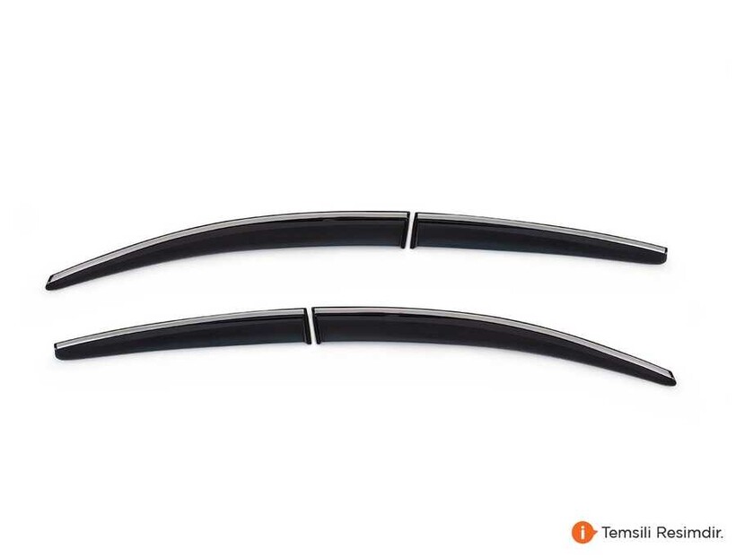Cam Rüzgarlığı - SunPlex Renault Clio 5 Kromlu Cam Rüzgarlığı 4 Parça 2019-2025 Arası