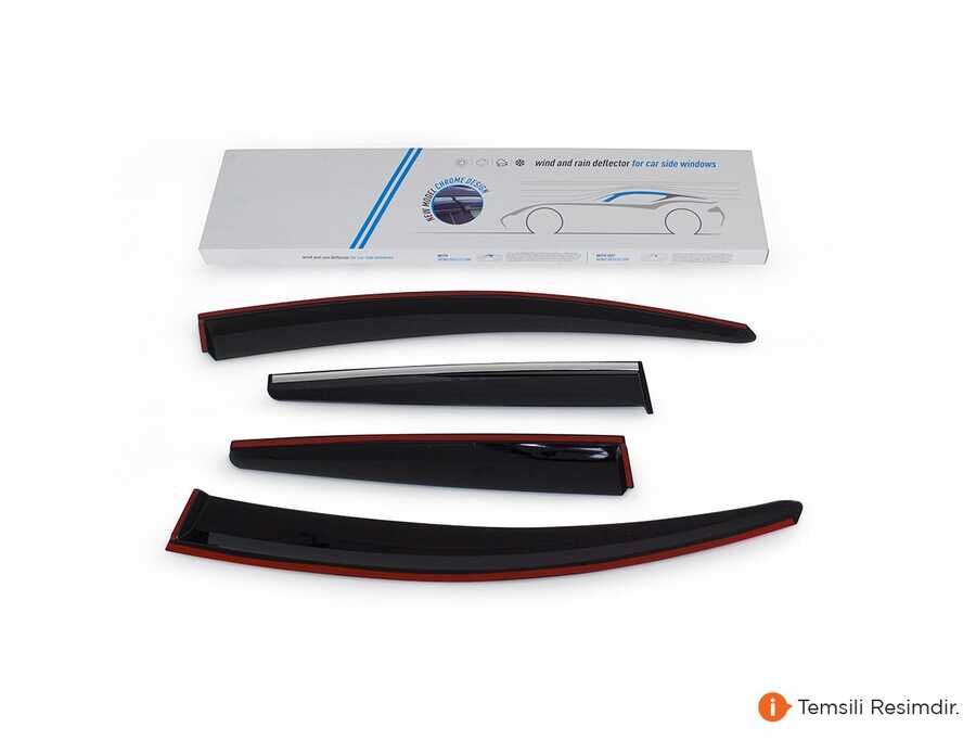 SunPlex Renault Clio 5 Kromlu Cam Rüzgarlığı 4 Parça 2019-2025 Arası