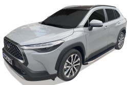 Yan Basamak - OMSA Toyota Corolla Cross Blackline Yan Basamak Krom 2022 ve Sonrası