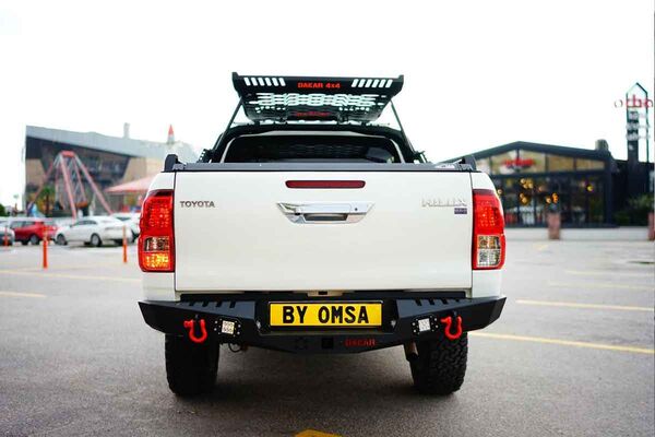 OMSA Toyota Hilux Dakar Çelik Arka Tampon Ledli Sensörsüz 2006-2014 Arası