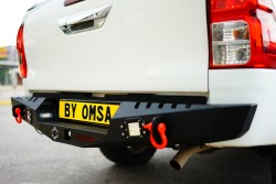 OMSA Toyota Hilux Dakar Çelik Arka Tampon Ledli Sensörsüz 2015 ve Sonrası - Thumbnail