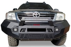 Ön Korumalar - OMSA Toyota Hilux Dakar Ön Tampon Koruma Siyah 2011-2015 Arası