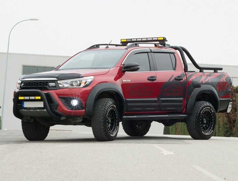 OMSA Toyota Hilux Pars Ön Koruma Çap:76 Siyah 2015-2020 Arası - Thumbnail