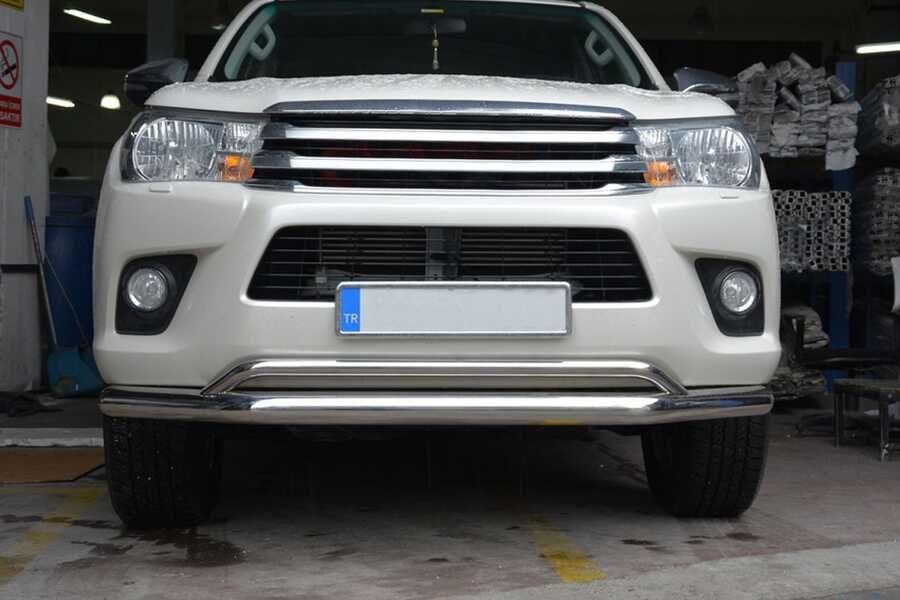 OMSA Toyota Hilux Vegas Ön Alt Koruma Çap:70-42 Krom 2015-2020 Arası