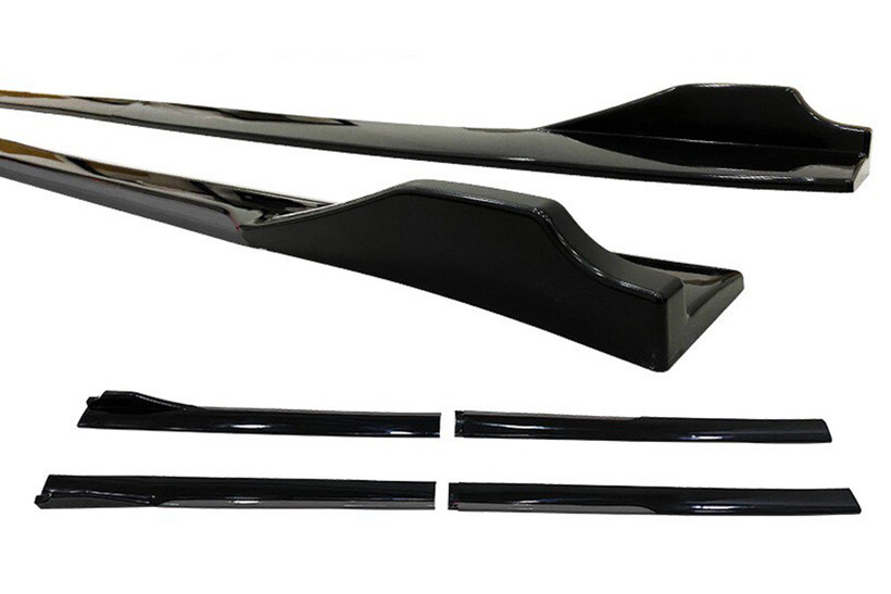 Body Kit » Plastik - Universal Race Flaplı Marşpiyel Gri Piano Black ABS