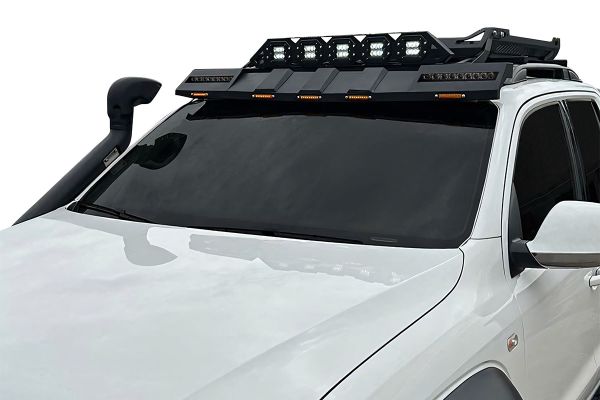VW Amarok Dakar Ledli Ön Cam Üstü Moonvisor 2010-2021 Arası Mat Siyah