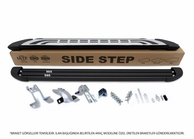 VW Amarok Faba Yan Basamak Gri 2010-2021 Arası - Thumbnail