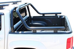 VW Amarok Kobra Roll Bar Çap:76 Siyah 2010-2021 Arası - Thumbnail