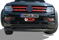Ön Korumalar - OMSA VW Amarok Vegas Ön Alt Koruma Çap:76-42 Siyah 2016 ve Sonrası
