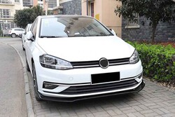 Body Kit » Plastik - VW Golf 7 Ön Tampon Lip Plus V2 3 Parça Piano Siyah ABS 2017-2019 Arası