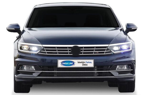 OMSA VW Passat B8 Krom Far Üstü Çıta 3 Parça 2015-2019 Arası