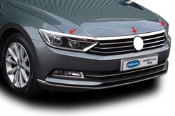 OMSA VW Passat B8.5 Krom Far Üstü Çıta 3 Parça 2019 ve Sonrası - Thumbnail