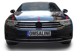 OMSA VW Passat B8.5 Krom Far Üstü Çıta 3 Parça 2019 ve Sonrası - Thumbnail