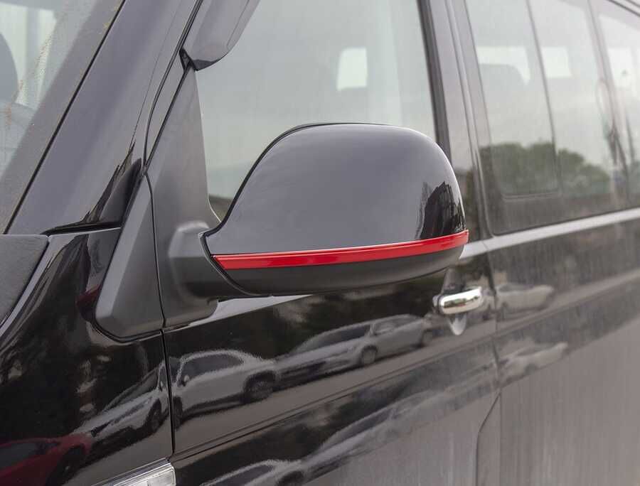OMSA VW T5 Caravelle Kırmızı Krom Ayna Çıtası 2 Parça 2010 ve Sonrası
