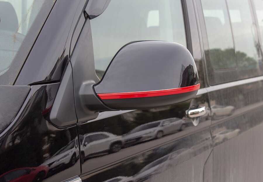 OMSA VW T5 Multivan Kırmızı Krom Ayna Çıtası 2 Parça 2010 ve Sonrası