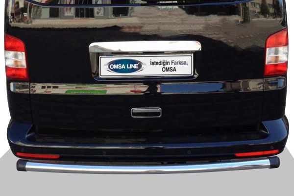 OMSA VW T5 Transporter Arka Koruma Krom Boru Çap:60 Plastik Kapak 2003 ve Sonrası