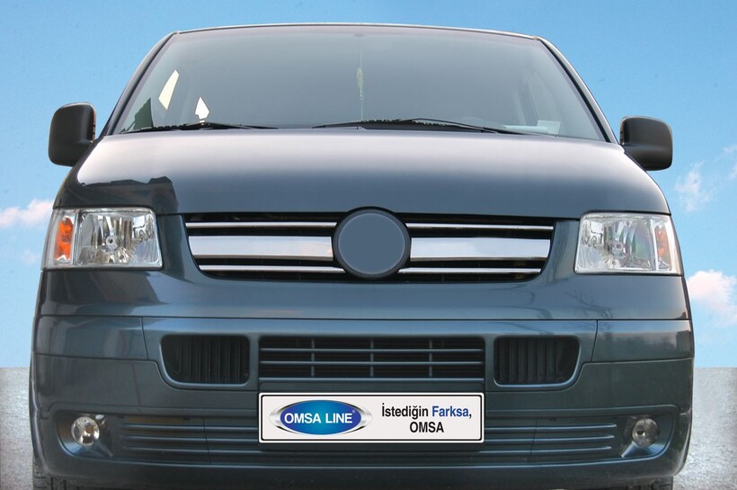 OMSA VW T5 Transporter Krom Ön Panjur 2 Parça 2003-2010 Arası - Thumbnail