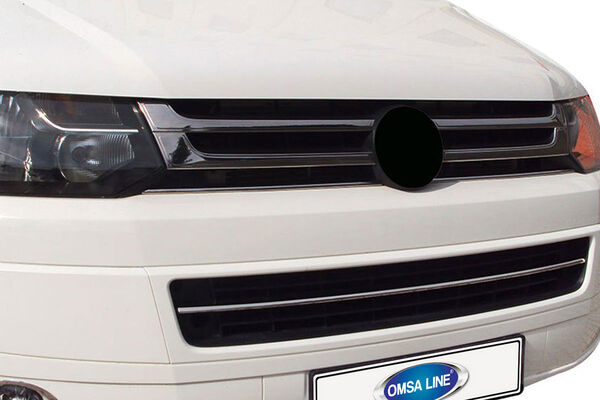 OMSA VW T5 Transporter Siyah Krom Ön Panjur 4 Parça 2010-2014 Arası