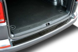 OMSA VW T6 Transporter Siyah Krom Arka Tampon Eşiği (Çift Kapı) 2015 ve Sonrası - Thumbnail