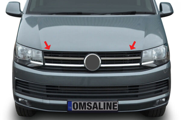 OMSA VW T6 Transporter Siyah Krom Ön Panjur 2 Parça (Camlı Van) 2015-2019 Arası