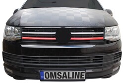 OMSA VW T6 Transporter Kırmızı Krom Ön Panjur 2 Parça 2015-2019 Arası - Thumbnail