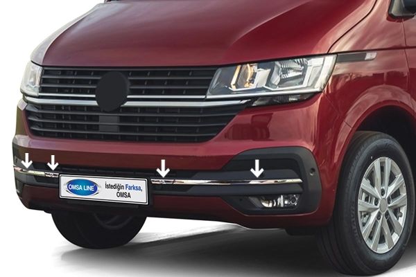 OMSA VW T6.1 Caravelle Krom Ön Tampon Alt Izgara 4 Parça 2020 ve Sonrası