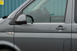 Krom Aksesuar » Omsa - OMSA VW T6.1 Transporter Krom Cam Çıtası 2 Parça 2020 ve Sonrası