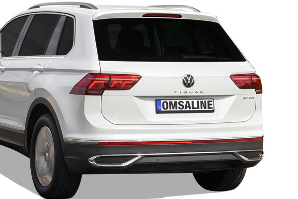OMSA VW Tiguan Krom Egzoz Çerçevesi 3 Parça 2020 ve Sonrası 